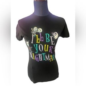 Disney Nightmare Before Christmas ‘I’ll be your nightmare’ black shirt size S